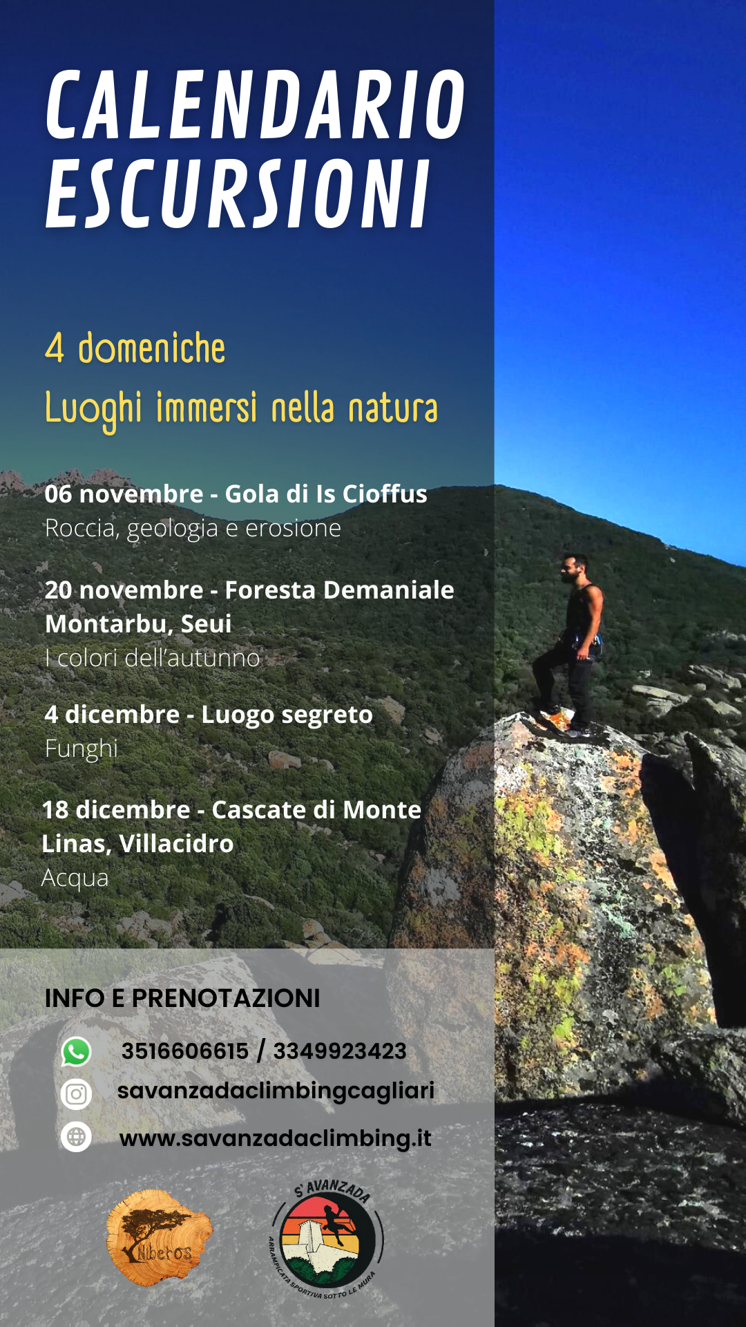 calendario escursioni arrampicata in Sardegna